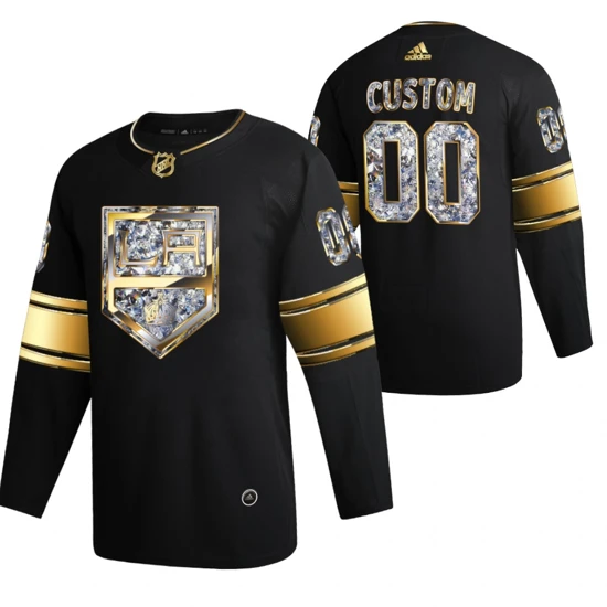 Custom Jersey 2022 Stanley Cup Playoffs Los Angeles Kings Black Diamond Edition