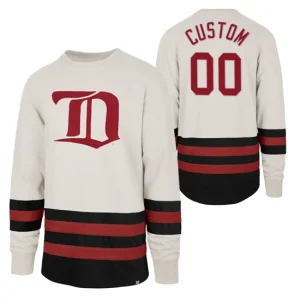 Custom Jersey Detroit Red Wings Center Ice Crew White Retro Cotton