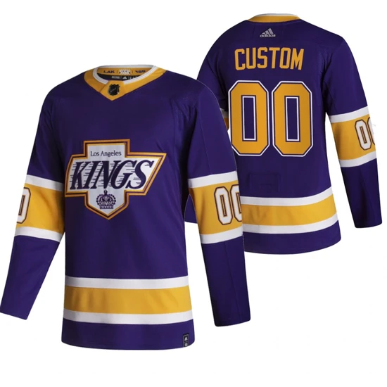 Custom Jersey Los Angeles Kings 2021 Reverse Retro Authentic Purple