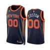 Custom New York Knicks Jordan Navy Version Statement Edition 2022-23 Swingman