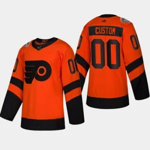 Custom Philadelphia Flyers Coors Light 2019 Stadium Series Orange Authentic Jersey