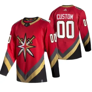 Custom Vegas Golden Knights 2021 Reverse Retro Authentic Red