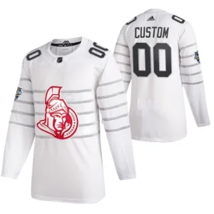 Customized  Ottawa Senators 00 Custom White 2020 NHL All Star