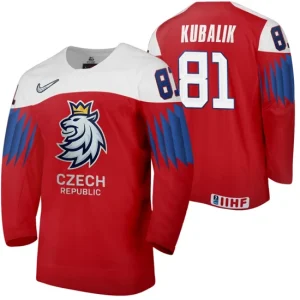 Czech Republic Dominik Kubalik 81 Red 2020 IIHF World Championship Away Jersey