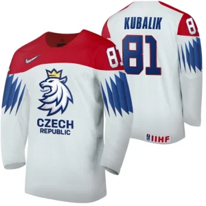 Czech Republic Dominik Kubalik 81 White 2020 IIHF World Championship Home Jersey