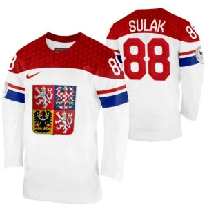 Czech Republic Hockey Libor Sulak 2022 Winter Olympics White Home Jersey