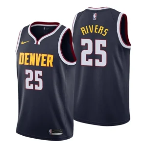 Denver Nuggets No. 25 Austin Rivers Navy Swingman Icon Jersey