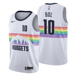 Denver Nuggets Swingman Jersey Bol Bol No. 10 City Edition White