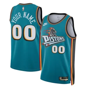 Detroit Pistons Custom 2022-23 Classic Edition Teal