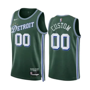 Detroit Pistons Nike Custom City Edition 2022-23 Green Version Swingman Jersey