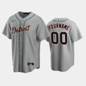 Detroit Tigers Custom Coolbase Jersey Gray