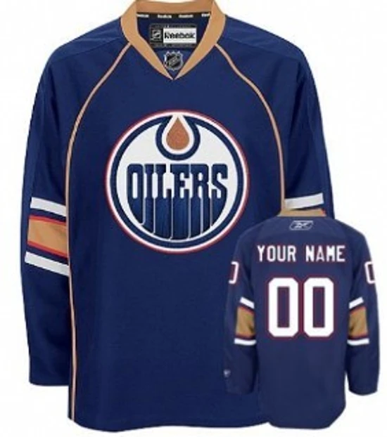 Edmonton Oilers Customized Reebok Blue Thrid Jersey