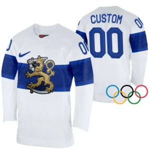 Finland Custom 2022 Winter Olympics White Authentic Mens NHL Jersey