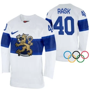 Finland Hockey Tuukka Rask 2022 Winter Olympics White Home