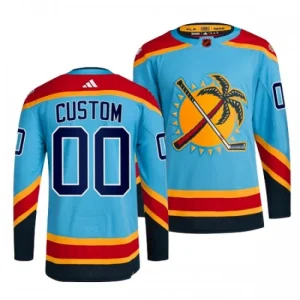 Florida Panthers Adidas 2022-23 Custom Blue Version Reverse Retro 2.0 Authentic Jersey Mens