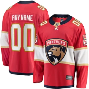 Florida Panthers Fanatics Branded Red Home Breakaway Custom Jersey