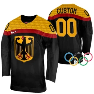 Germany Custom 2022 Winter Olympics Black Authentic Mens NHL Jersey