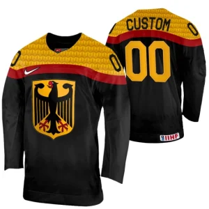 Germany Hockey Custom 2022 IIHF World Championship Black Away Jersey