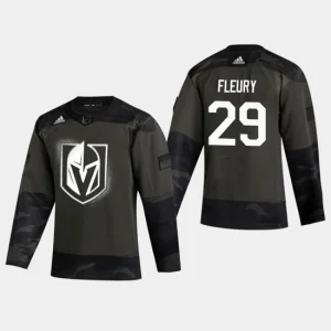 Golden Knights Marc-Andre Fleury 29 2019 Veterans Day Authentic Practice Camo