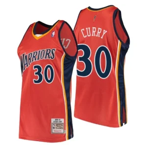 Golden State Warriors Mens Stephen Curry Hardwood Classics 30 Orange Jersey