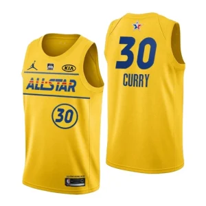 Golden State Warriors NO. 30 Stephen Curry 2021 NBA All-Star Gold Jersey