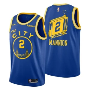 Golden State Warriors Nico Mannion NO. 2 Hardwood Classics Royal Jersey