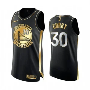 Golden State Warriors Stephen Curry 30 2020-21 Black Golden Edition Swingman