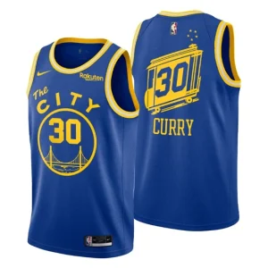 Golden State Warriors Stephen Curry NO. 30 Hardwood Classics Royal Jersey