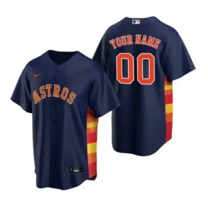 Gray Houston Custom Coolbase Jersey Navy