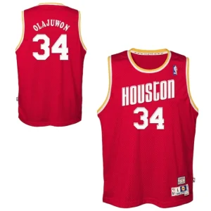 Houston Rockets Hakeem Olajuwon 1993-94 Hardwood Classics Road Swingman Jersey - Red - Youth