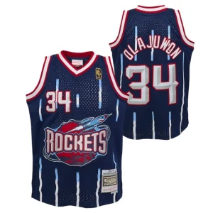 Houston Rockets Hardwood Classics Hakeem Olajuwon Road Jersey By Mitchell & Ness - Youth