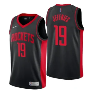 Houston Rockets No. 19 DaQuan Jeffries Black Swingman Earned Edition Jersey