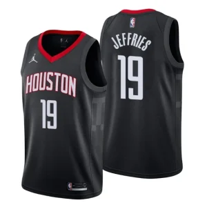 Houston Rockets No. 19 DaQuan Jeffries Black Swingman Statement Edition Jersey