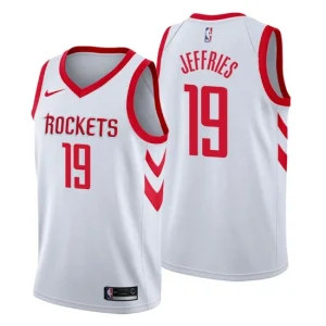 Houston Rockets No. 19 DaQuan Jeffries White Swingman Association Edition Jersey