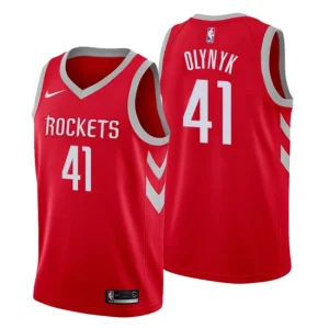 Icon Edition 41 Kelly Olynyk Swingman Red Houston Rockets Jersey