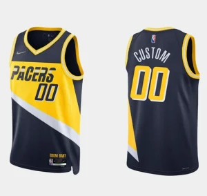 Indiana Pacers Active Player Custom 2021 22 Navy City Edition 75th Anniversary Stitched