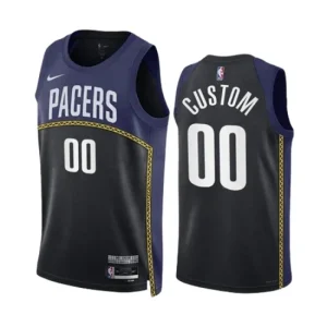 Indiana Pacers Nike Custom Black Navy Version City Edition 2022-23 Swingman