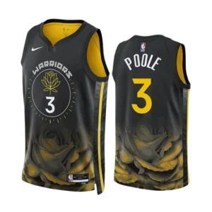 Jordan Poole 3 Golden State Warriors Black Version City Edition 2022-23 Mens Swingman Jersey-800x800