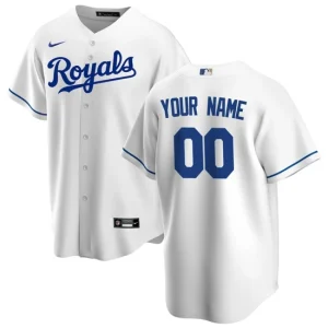 Kansas City Royals Nike White Home Custom Jersey