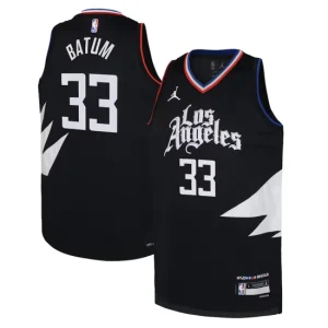 Los Angeles Clippers Jordan Statement Edition Swingman Jersey 22 - Black - Nicolas Batum - Youth F2