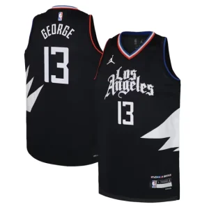 Los Angeles Clippers Jordan Statement Edition Swingman Jersey 22 - Black - Paul George - Youth