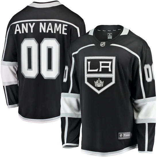 Los Angeles Kings Fanatics Branded 202021 Home Breakaway Black Custom Jersey