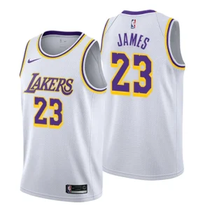 Los Angeles Lakers 23 Lebron James Association White Swingman Jersey