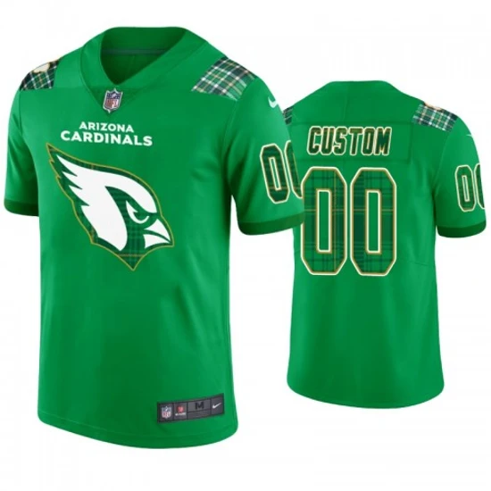 Maillot Arizona Cardinals Custom Kelly Vert St. Patricks Day - Homme