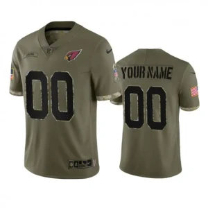 Maillot Arizona Cardinals Custom Olive 2022 Salute To Service Limited - Homme