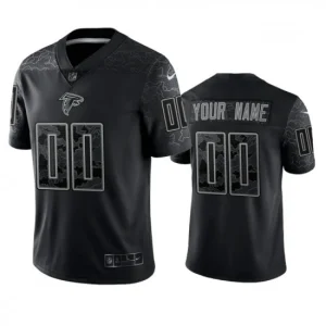 Maillot Atlanta Falcons Custom Noir Reflective Limited - Homme