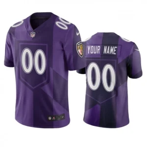 Maillot Baltimore Ravens Custom Violet City Edition Vapor Limited - Homme