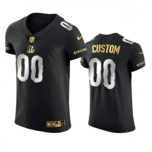 Maillot Cincinnati Bengals Custom Noir Golden Edition - Homme