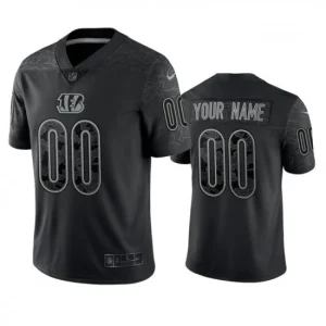 Maillot Cincinnati Bengals Custom Noir Reflective Limited - Homme