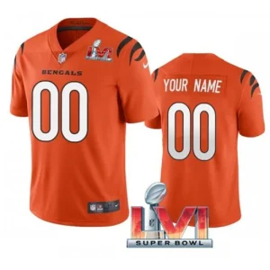 Maillot Cincinnati Bengals Custom Orange 2022 Super Bowl LVI Vapor Limited - Homme